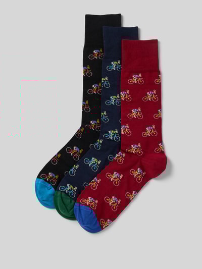 PAUL SMITH Socken im 3er-Pack mit gerippten Bündchen Marine 1