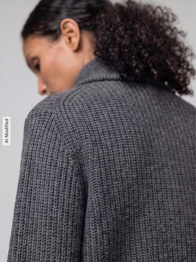 Weekend Max Mara Regular Fit Pullover aus reiner Schurwolle Modell 'LASER' Anthrazit 3
