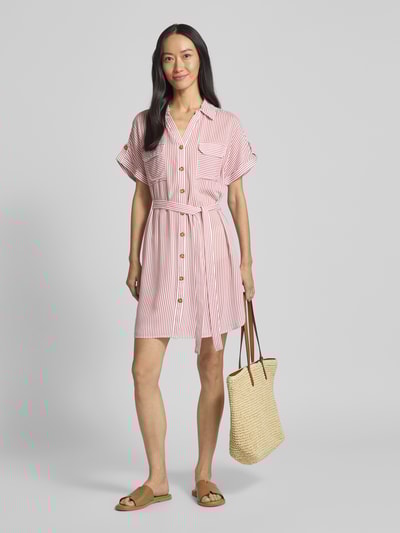 Vero Moda Getailleerde mini-jurk van pure viscose, model 'BUMPY' Oudroze - 1