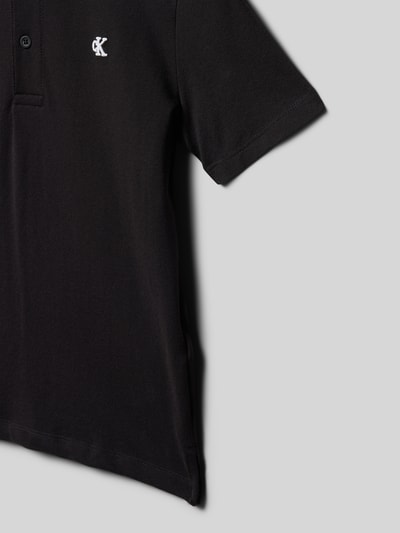 Calvin Klein Jeans Regular Fit Poloshirt aus Baumwoll-Mix Black 2