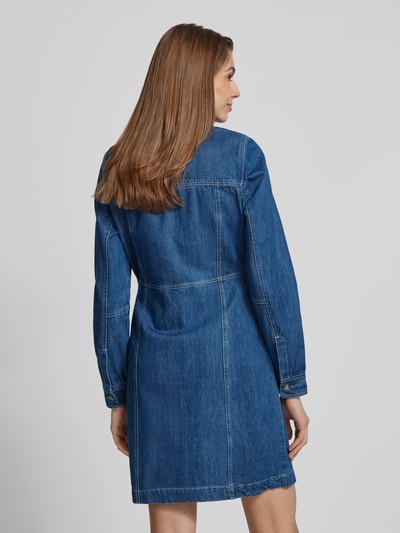 MSCH Copenhagen Knielange jeansjurk met platte kraag, model 'Dielle Emma' Jeansblauw - 10