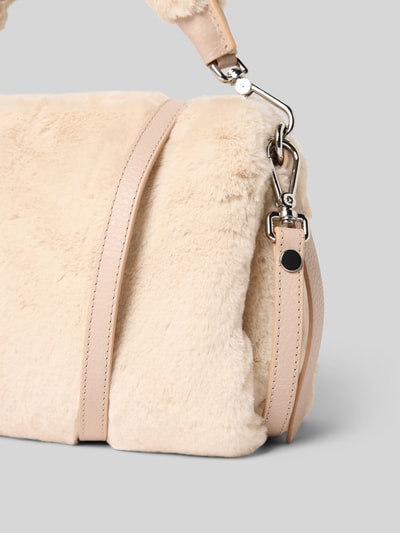 Coccinelle Handtas met imitatiebont, model 'BOHEME' Zand - 3