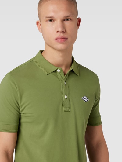 Replay Poloshirt in effen design Groen - 3