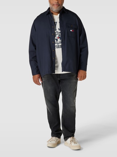 Tommy Jeans Plus Koszula casualowa PLUS SIZE z naszywką z logo Ciemnoniebieski 1