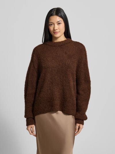 Smith and Soul Gebreide pullover met ribboorden Donkerbruin - 4