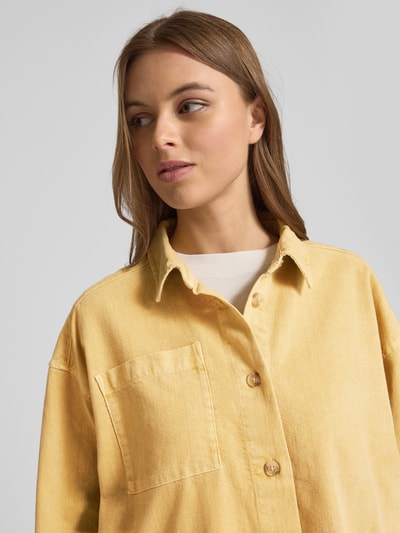 Mustang Relaxed fit jeansblouse met borstzak, model 'Style Salinas' Beige - 3