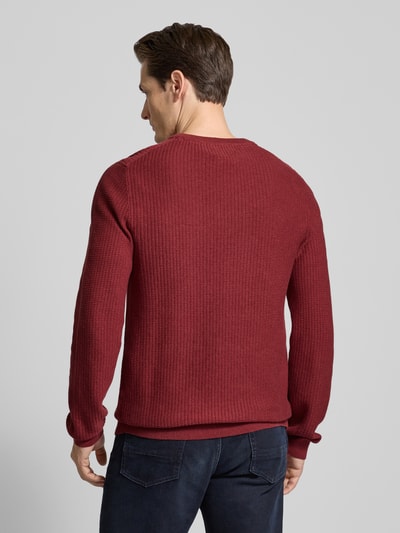 MCNEAL Strickpullover mit Strukturmuster Bordeaux Melange 5