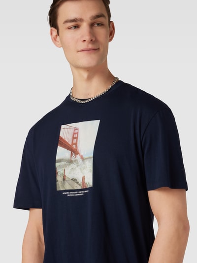 Jack & Jones T-Shirt mit Motiv-Print Modell 'COPENHAGEN' Dunkelblau 3