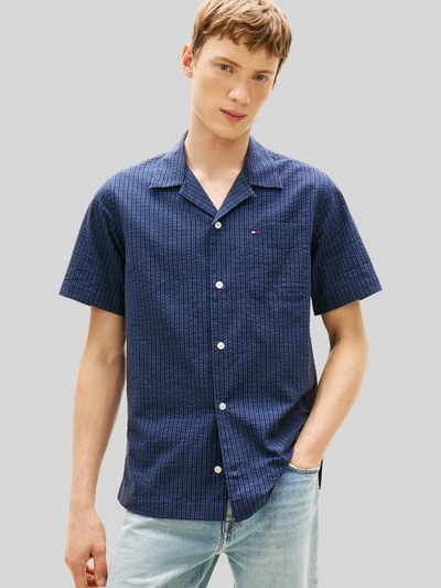 Tommy Hilfiger Overhemd met korte mouwen met reverskraag Marineblauw - 4