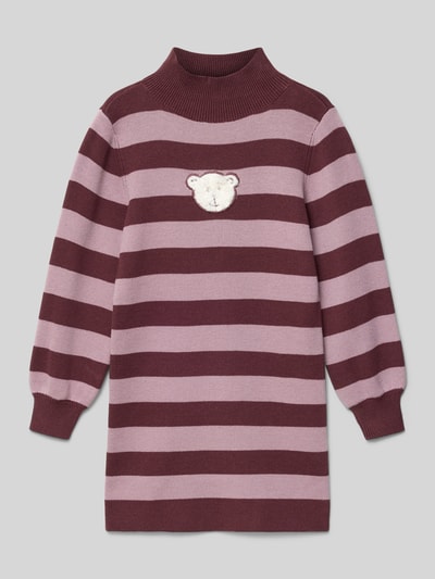 s.Oliver RED LABEL Kurtka o luźnym kroju z dzianiny z mieszanki bawełny Bordowy 1