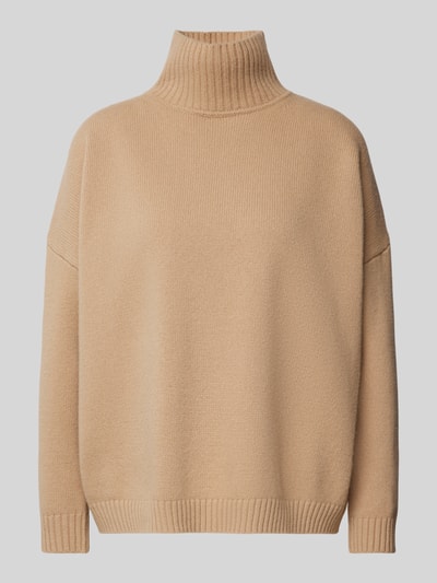 Weekend Max Mara Gebreide pullover met opstaande kraag, model 'BORGIA' Camel - 2