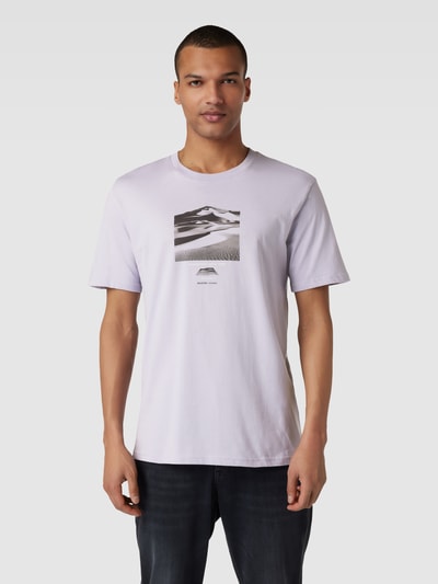 SELECTED HOMME T-shirt met label- en motiefprint Lila - 4