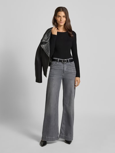 s.Oliver RED LABEL Slim fit shirt met lange mouwen in riblook  - 1