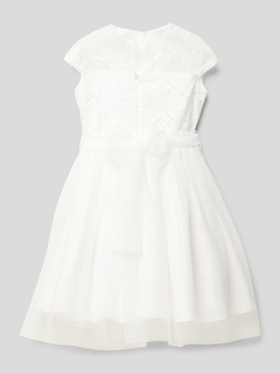 Une Hautre Couture Sukienka komunijna obszyta koronką Złamany biały 3