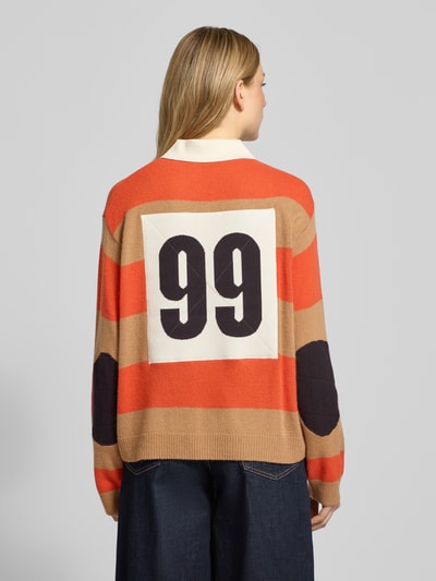Essentiel Antwerp Regular fit gebreide pullover van wolmix met kasjmier-aandeel Model 'JARN' Oranje - 5