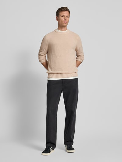 Only & Sons Regular fit gebreide pullover met ronde hals, model 'ETHAN' Beige - 1
