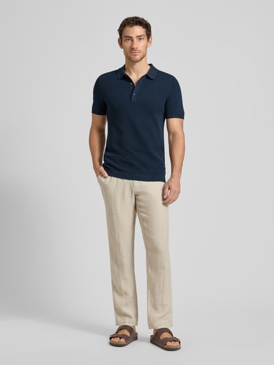 s.Oliver RED LABEL Koszulka polo z czystej bawełny o kroju regular fit Granatowy 1