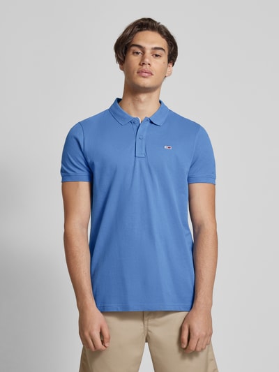 Tommy Jeans Slim fit poloshirt met logostitching Blauw - 4