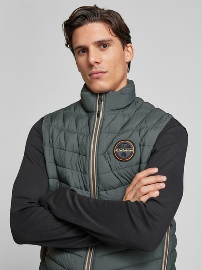 Napapijri Bodywarmer met opstaande kraag, model 'LAPAZ' Kaki - 3