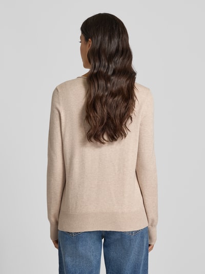 Christian Berg Woman Sweter z dzianiny z dekoltem w łódkę Metaliczny beżowy melanż 5