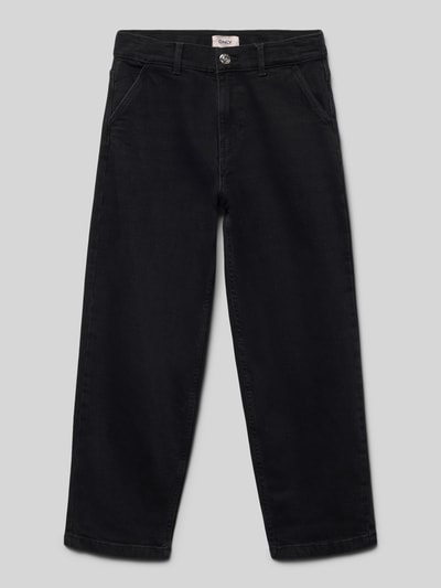 Only Loose fit baggy jeans van katoenmix, model 'GIA' Zwart - 1