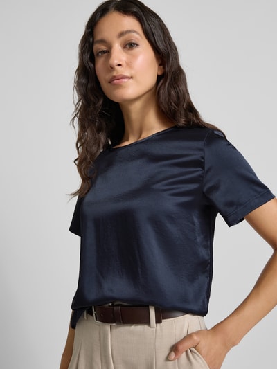 Weekend Max Mara Regular Fit T-Shirt aus Satin und Jersey Modell 'GILBERT' Marine 3