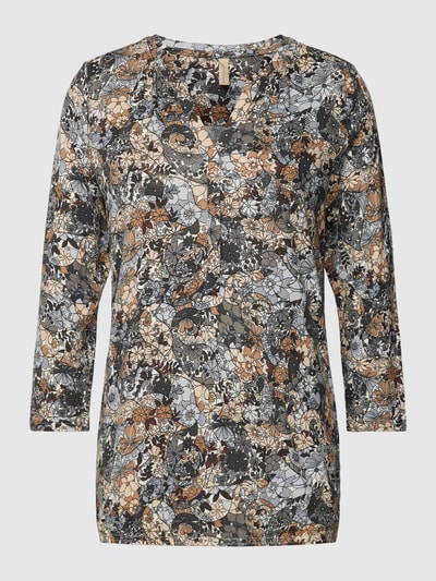 Soyaconcept Lang shirt met 3/4-mouwen, model 'FELICITY' Zwart - 2