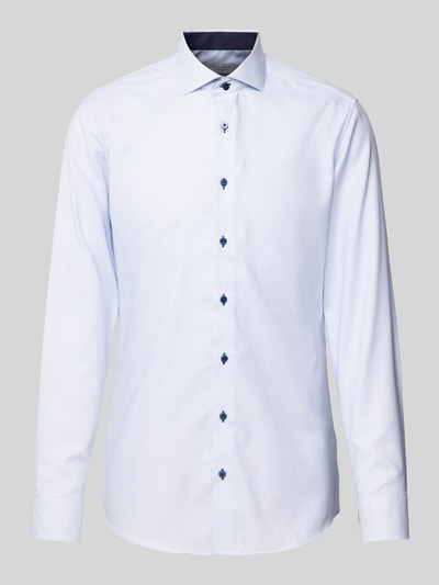 Eterna Slim fit zakelijk overhemd met kentkraag Bleu - 2