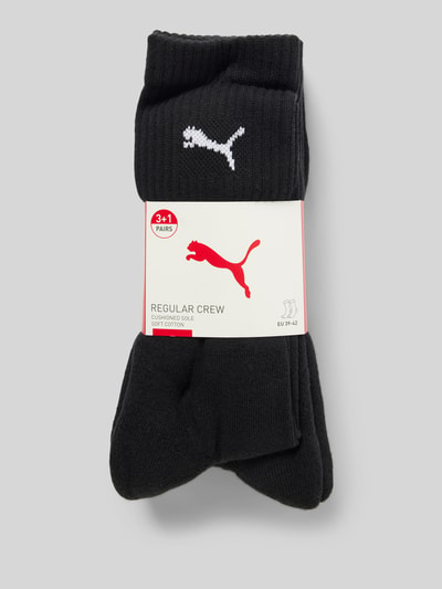 Puma Socken mit Label-Stitching  im 4er-Pack Black 3