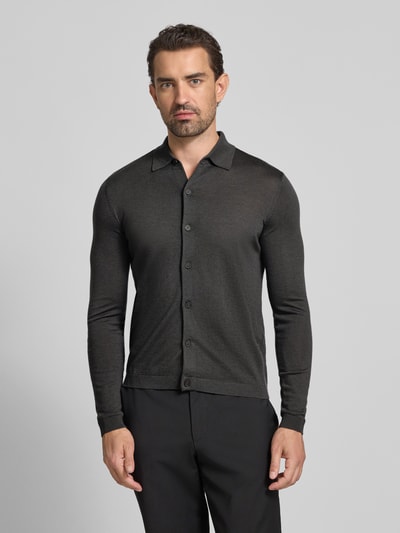 Emporio Armani Wollcardigan mit Kentkragen Schlamm 4