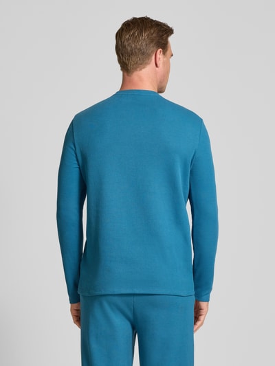 BOSS Regular fit shirt met lange mouwen van katoenmix Petrol - 5