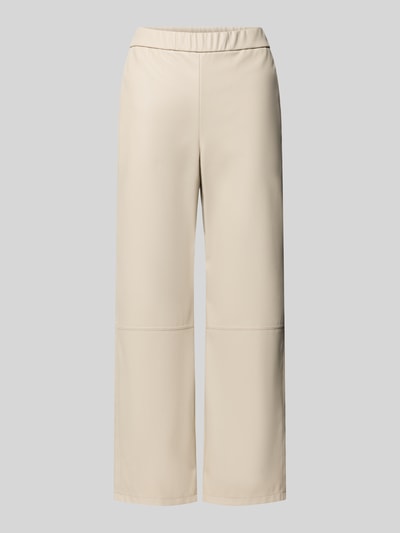 MM by Max Mara Weite Hose mit Teilungsnähten Offwhite 1