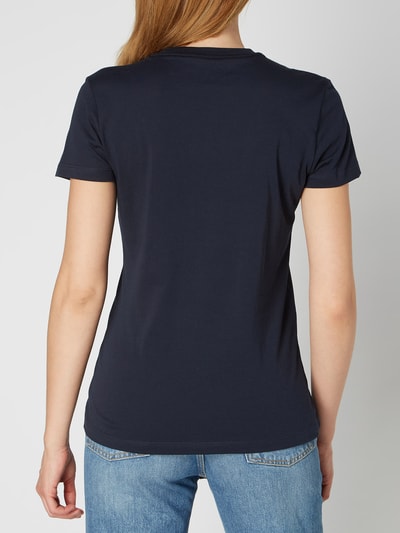 Tommy Hilfiger T-Shirt aus Organic Cotton mit Logo-Stickerei Dunkelblau 5