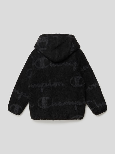 CHAMPION Hoodie in Teddyfell-Optik Black 3