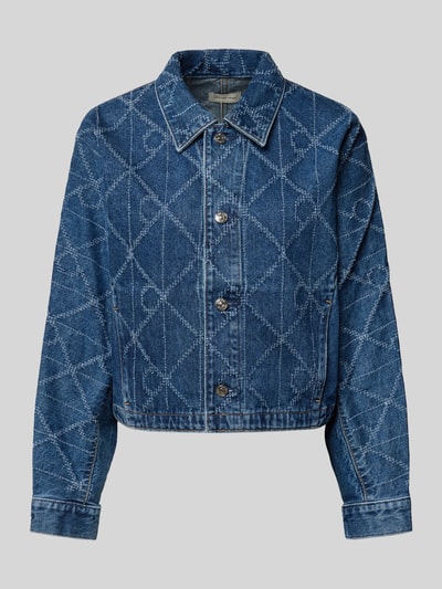 Calvin Klein Jeans Jeansjacke mit Umlegekragen und Knopfleiste Blau 2