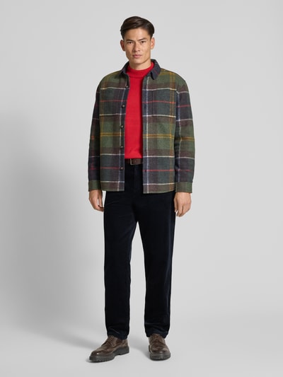 Les Deux Straight fit corduroy broek, model 'Kody' Marineblauw - 1