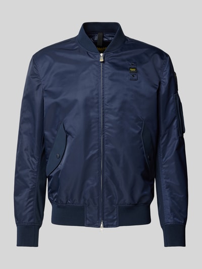 Blauer Usa Jacke mit Reißverschluss Modell 'ROCKY' Marine 2