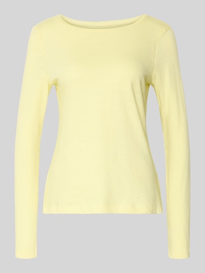 Produktfoto, Regular Fit Langarmshirt aus Bio-Baumwoll-Mix von Tom Tailor, melanż, dekolt w łódkę, krój regular fit, długi rękaw