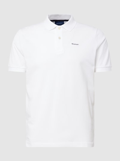 Gant Poloshirt mit Seitenschlitzen Modell 'Pique' Weiss 2