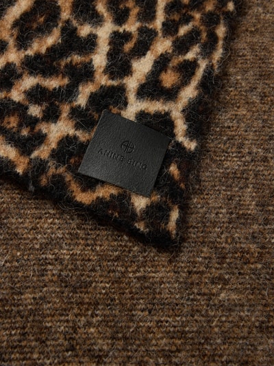 Anine Bing Wollschal mit Alpaka-Anteil Mittelbraun 3