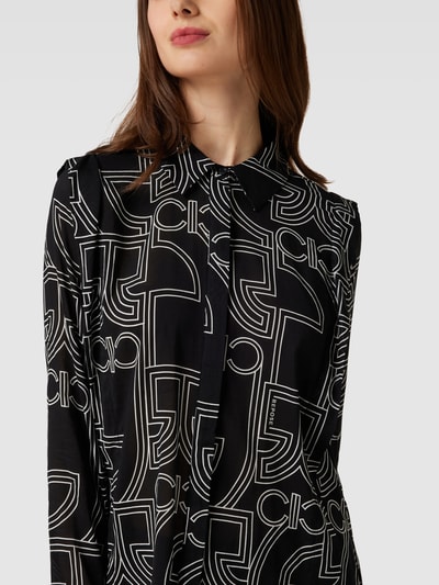 COMMA Bluse mit Allover-Muster Black 3