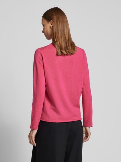 Fynch-Hatton Strickpullover mit geripptem Rollkragen Pink 5