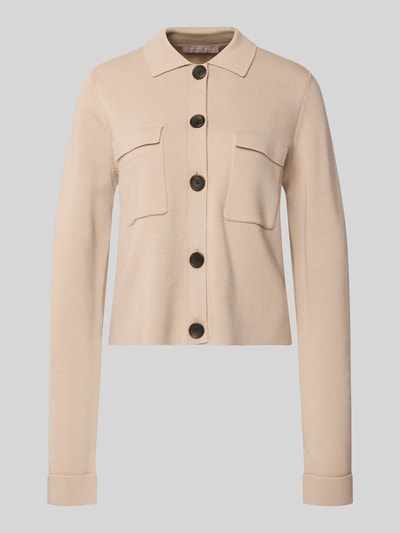 Christian Berg Woman Selection Overhemdjack met knoopsluiting Zand - 2