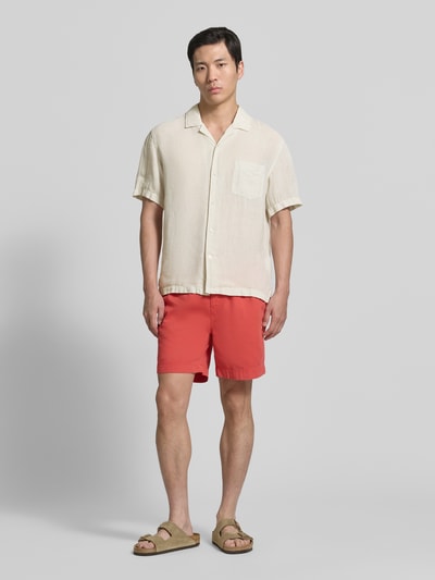 GANT regular fit linnen overhemd met borstzak en labelstitching Beige - 1