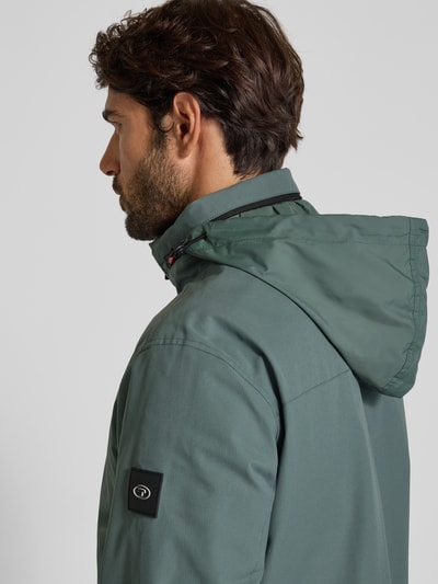 Tom Tailor Regular fit blouson met ritszakken Rietgroen - 3