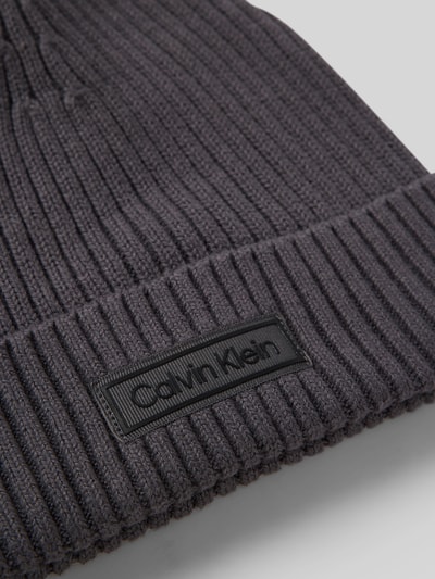 CK Calvin Klein Gebreide muts met kasjmier en labelpatch Marineblauw - 2