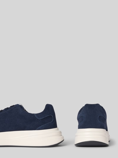 Guess Leren sneakers met labelpatch, model 'ELBA' Marineblauw - 2