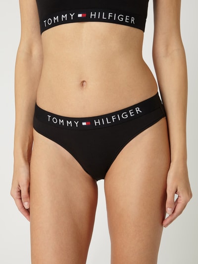 TOMMY HILFIGER Slip met elastische band met logo Zwart - 4