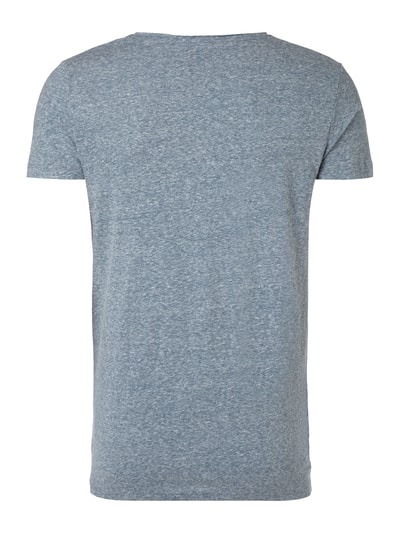 REVIEW T-Shirt in Melangeoptik Dunkelblau Melange 3