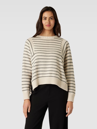 Weekend Max Mara Strickpullover Modell 'NATURA' in black Offwhite 4